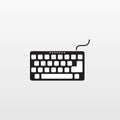 Gray Keyboard icon isolated. Modern simple flat input laptop sign. Business, internet concept. Trend