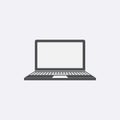 Gray Laptop icon isolated on background. Modern flat pictogram,