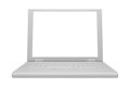 Gray laptop isolated on white