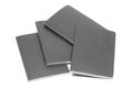 Gray Leather notebooks closeup detail isolated object