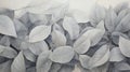 Gray Leaves: A Layered Translucent Painting In Caravaggesque Style Royalty Free Stock Photo