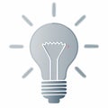 Gray Lightbulb Icon for Creative Idea Concept Royalty Free Stock Photo