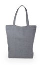 Gray linen bag Royalty Free Stock Photo