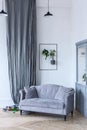 Gray loft interior Royalty Free Stock Photo