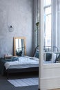 Gray loft interior Royalty Free Stock Photo