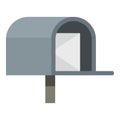 Gray mailbox icon