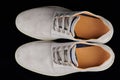 Gray man  casual shoes Royalty Free Stock Photo