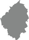 Gray map of CHARLEROI, BELGIUM
