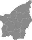 Gray map of municipalities of SAN MARINO
