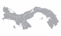 Panama regions map Royalty Free Stock Photo