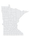 Counties of USA Federal State of Minnesota Royalty Free Stock Photo