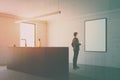 Gray and marble kitchen bar, poster toned Royalty Free Stock Photo