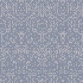 Gray Marl Blanket Knit Stitch Seamless Pattern. Homespun Handicraft Background. For Woolen Fabric, Cute Gender Neutral Grey