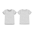 Gray melange t-shirt for women isolated isolated on white background Royalty Free Stock Photo