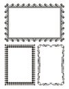 Gray metal frames - set - vector