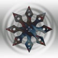 Gray metal star Royalty Free Stock Photo