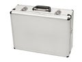 Gray metal suitcase Royalty Free Stock Photo