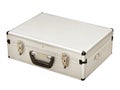 Gray metal suitcase Royalty Free Stock Photo