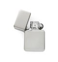 Gray metallic cigarette lighter isolated on white, top view Royalty Free Stock Photo