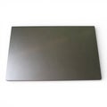 Gray metallic plate on white background shiny rectangular object with smooth surface industrial component Royalty Free Stock Photo