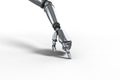 Gray metallic robot arm gesturing Royalty Free Stock Photo