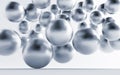 Gray metallic spheres