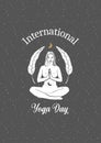 Gray Modern International Yoga Day (Flyer