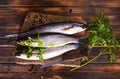 Gray Mullet Fish (Kefal) on stone board Royalty Free Stock Photo
