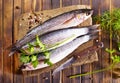 Gray Mullet Fish (Kefal) on stone board Royalty Free Stock Photo