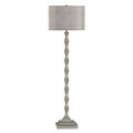 Gray night floor lamp on a metallic base on a white background. 3d rendering Royalty Free Stock Photo
