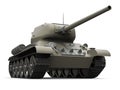 Gray old military tank - low angle shot Royalty Free Stock Photo
