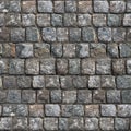Gray Old Stone Road Surface -Seamless Texture. Royalty Free Stock Photo