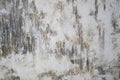 Gray old wall with layers of paint. Concrete texture. Oil paint on canvas Royalty Free Stock Photo