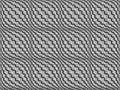 Gray optical illusion wall with dotted lines square with embossing abstract background.