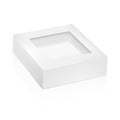 gray packaging box with top window Royalty Free Stock Photo