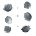 Gray paintbrush spots Royalty Free Stock Photo