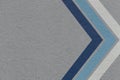 Gray paper texture background with blue chevron corner stripes and copy space for banner, presentation, template Royalty Free Stock Photo