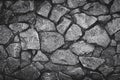 Gray pattern of stone wall background. Abstract gray grunge texture, rocky road. Grey granite surface, floor. Old stone wall, bric Royalty Free Stock Photo