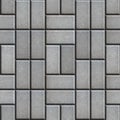 Gray Pave Slabs Rectangles Laid out in a Chaotic