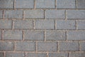 Gray, pavement cobblestones arranged symmetrically Royalty Free Stock Photo
