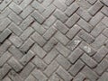 Gray Paving Block Pattern at Night Royalty Free Stock Photo