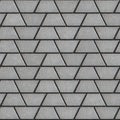 Gray Paving Slabs in the Form of Trapezoids. Royalty Free Stock Photo