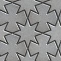Gray Paving Slabs Laid in the Form of Stars and