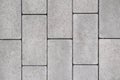 Gray paving slabs laid in straight rows. texture, background