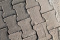 Gray Paving Slabs, Sidewalk Coverage. Seamless Tileable Texture. Royalty Free Stock Photo