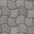 Gray Paving Stone in Wavy Form.