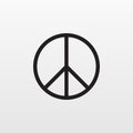 Gray Peace icon isolated on background. Modern flat pictogram, business, marketing, internet concept