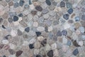 Gray pebble mosaic neutral background