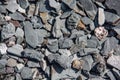 Gray pebbles as backfilling a path Royalty Free Stock Photo