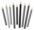 Gray Pencils Shades Tones Set